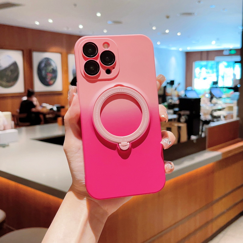 Étui magnétique de Charge sans fil Magsafe avec anneau dégradé, pour iPhone 15 Plus 14 13 12 Pro Max, objectif d'appareil photo_voghion.com