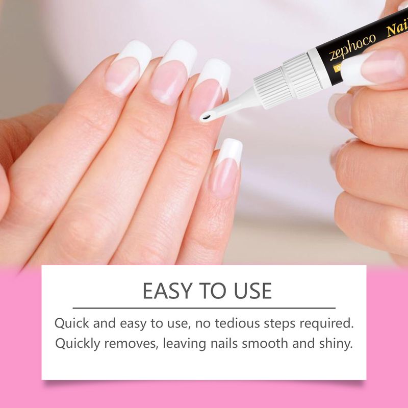 Zephoco Nail Remover, Easy Nail Remover, Clean The Edge Of The Primer, Mild And Does Not Hurt The Nail, Suitable For Daily Nail Care_voghion.com