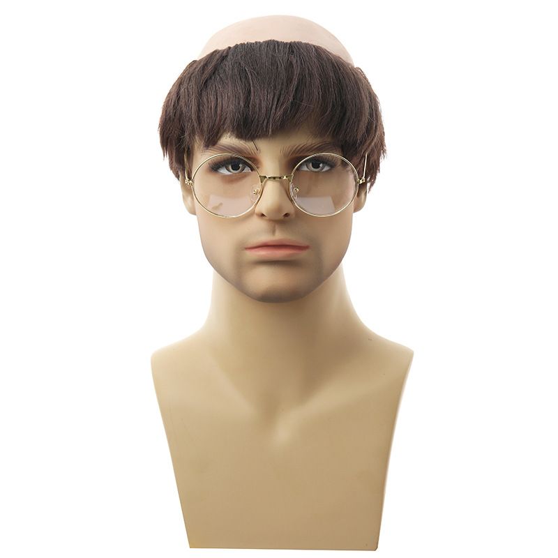 parrucca da nonno cosplay hot, accessori per costumi di Halloween, calvo, anziano, capelli corti, grigio, copricapo_voghion.com