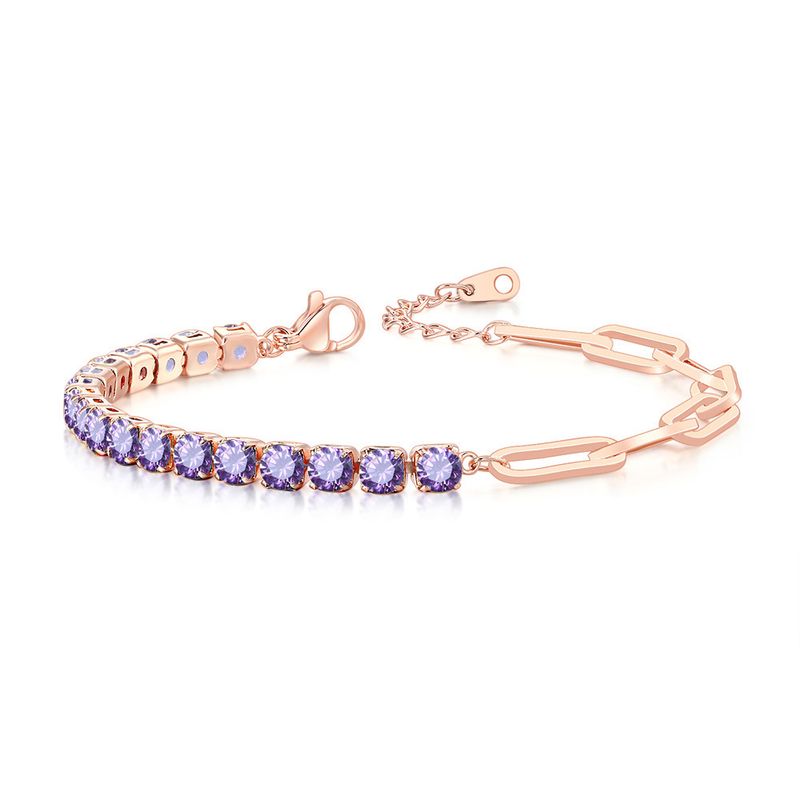 Set di gioielli da donna, moda, fermacarte, cuciture, bracciale da tennis, zircone rotondo femminile, 12 gioielli da mano in pietra di compleanno_voghion.com