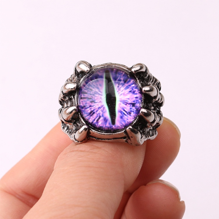 Mode Kreative Bösen blick Ringe größe einstellbar Punk offenen Ring Schmuck männer Bar Nachtclub Zubehör Geschenke_voghion.com