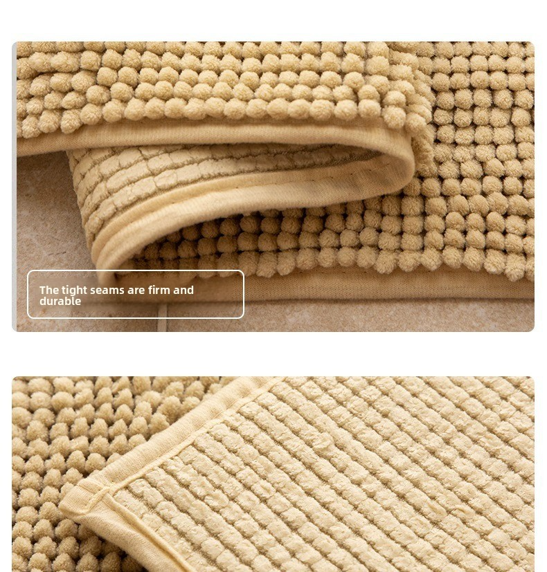 Chenille-Badezimmerteppich – Superweiche und saugfähige, rutschfeste Bodenmatte für Schlafzimmer und Badezimmer. Plüschige Mikrofaser mit schnelltrocknender Rückseite (50,8 x 76,2 cm)_voghion.com