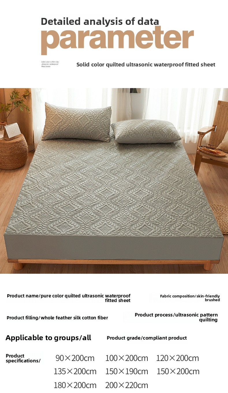 Protège-matelas imperméable matelassé - Drap-housse entièrement recouvert avec envers antidérapant (hypoallergénique et anti-acariens, respirant)_voghion.com