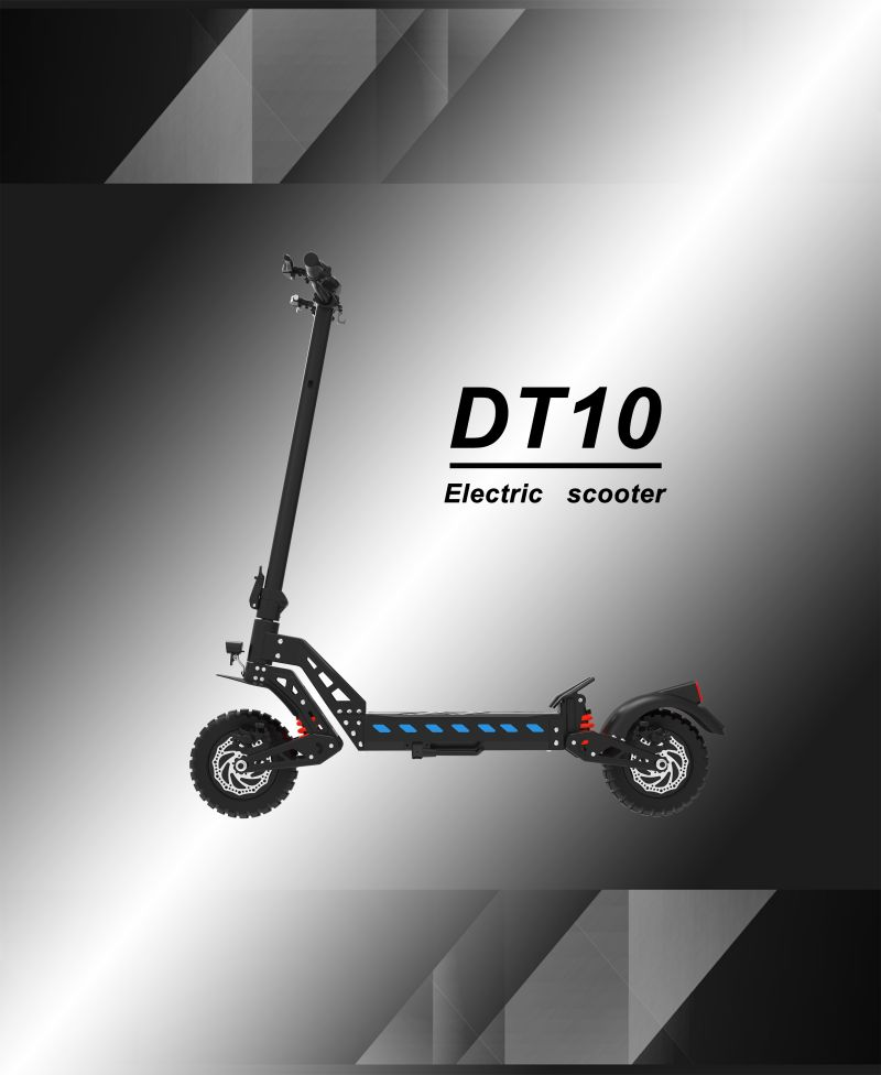 DRIVETRON DT10 10" Folding Electric Scooter 1000W Motor 48V 15.6Ah Battery_voghion.com