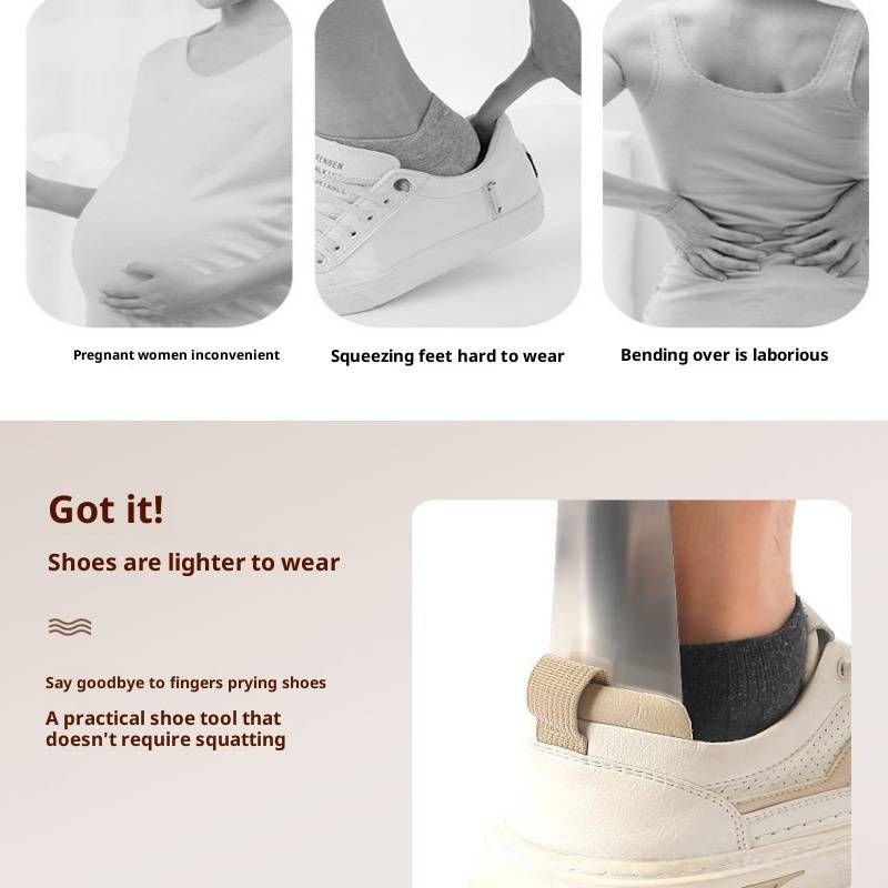 Schuhlöffel aus Edelstahl – 30 cm langer Schuhgriff-Helfer zum einfachen Anziehen (Silber, ergonomisches Design für Männer/Frauen/Senioren)_voghion.com