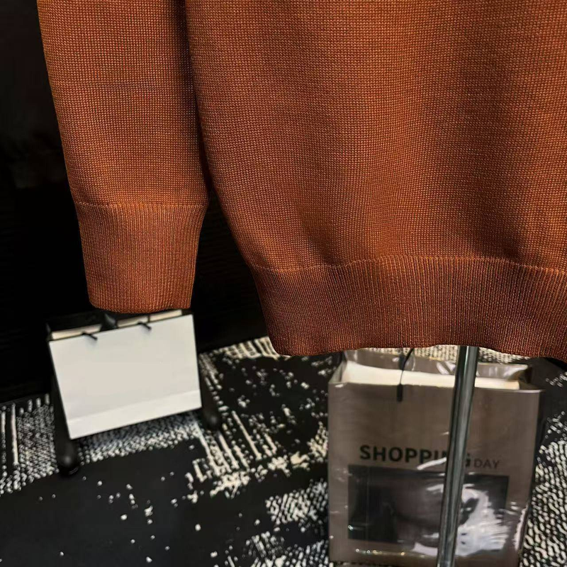 Herrenbekleidung Vintage-Strickpullover im amerikanischen Stil für Herren, locker sitzender Retro-Pullover mit Umlegekragen, langärmligem Zopfmuster-Design, warm_voghion.com