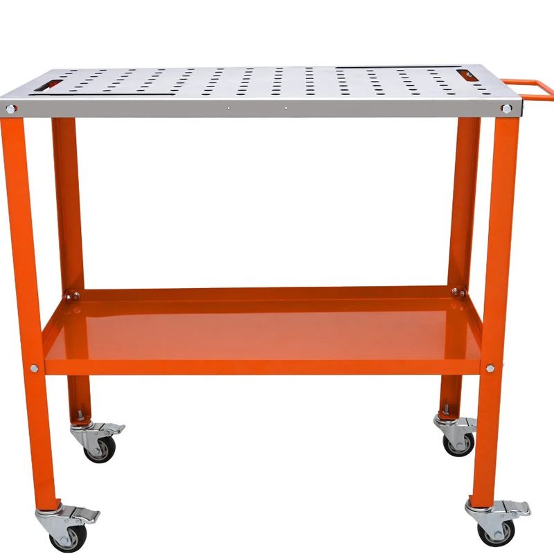 Welding 18 Capacity Table 36 Workbench X 1200lbs Welding Wheels Braking Steel Load With Work Table Bench On Portable Lockable_voghion.com