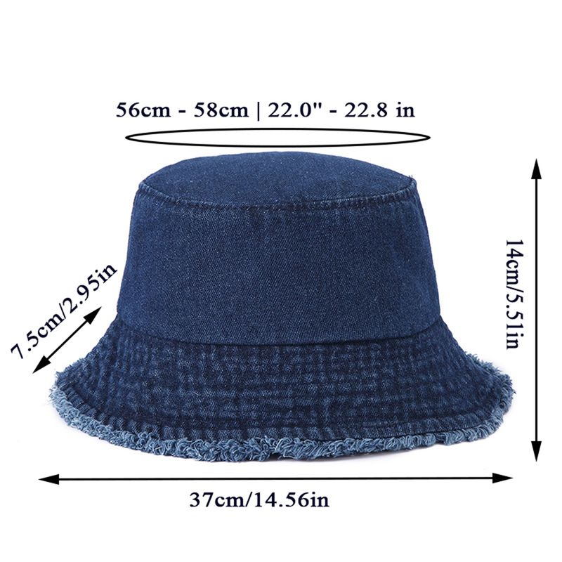 New Arrivals Hip Hop Men's Denim Washed Retro Bucket Male Big Size Fisherman Hat Beach Holiday Sun INS Streetwear Summer Caps Gorros_voghion.com