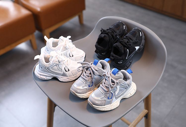 Spring and Autumn Children Sports Unisex Kids Sneakers Mesh Upper Breathable Basketball Shoes Tennis Casual Flats_voghion.com