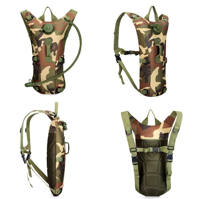 Bolsa táctica para exteriores de 3 l para beber, mochila con doble hombro para senderismo, deportes, viajes y ciclismo, con botella de agua._voghion.com