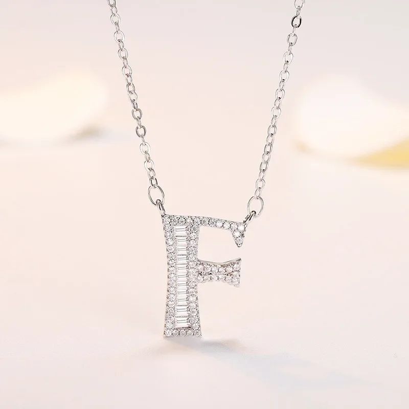 Klassiskt Sterg Sier Nytt Gnistrande A~Ö Bokstav Hänge Halsband Utsökt Ljus Charm Damsmycken Överraskningspresent_voghion.com