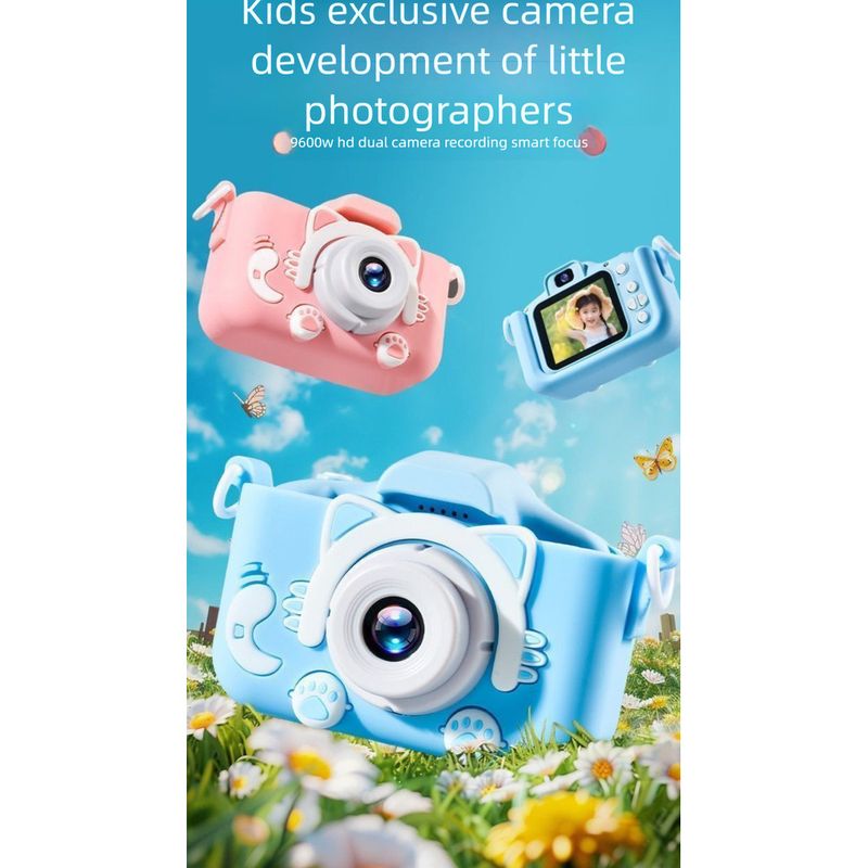 Cámara digital de juguete HD para niños, ideal como regalo de cumpleaños para niñas y estudiantes._voghion.com