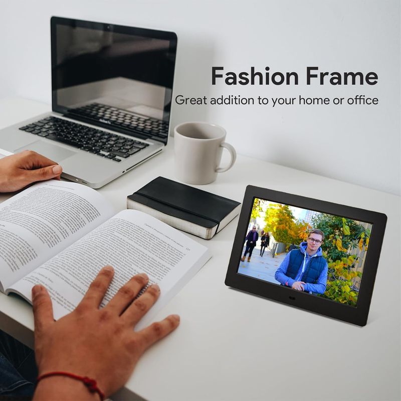 7 Inch HD IPS Full-View Digital Picture Photo Frame With Remote Control, Using USB Or SD To Play Photos/Videos/Music, For_voghion.com
