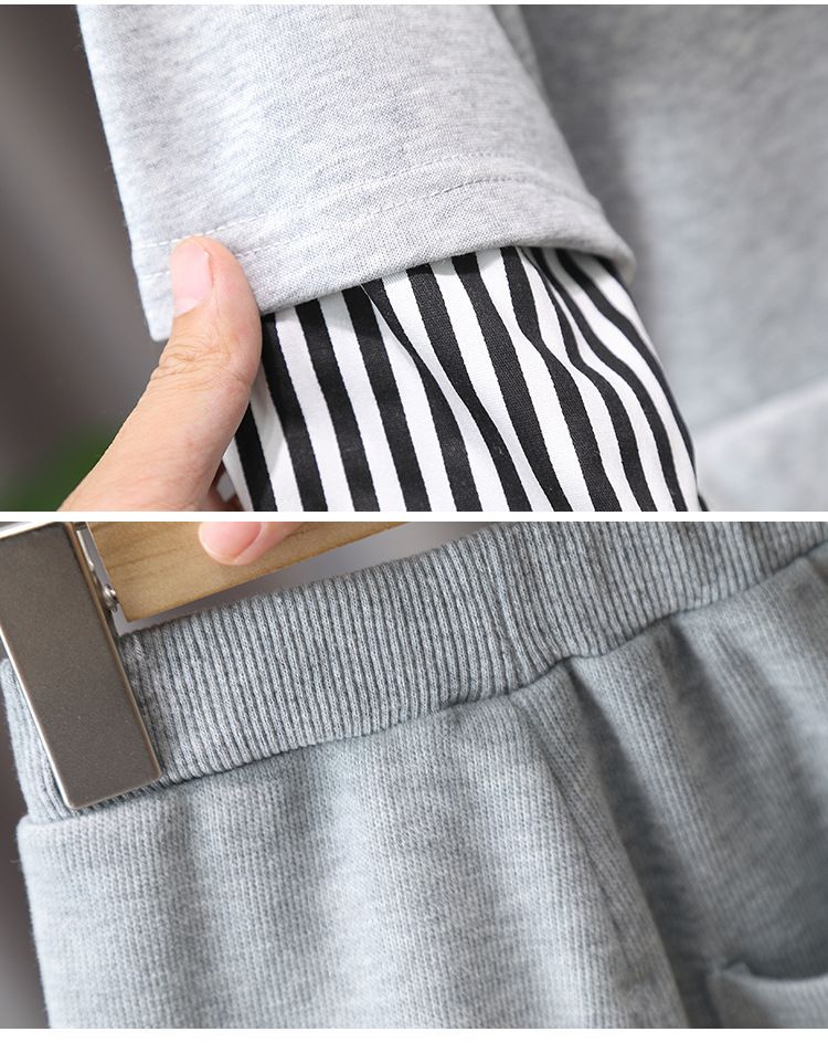 Abbigliamento per bambini Primavera e autunno Street Felpa due pezzi_voghion.com