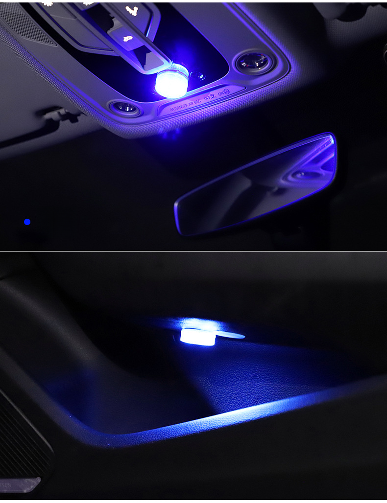 Décoration de toit de voiture, éclairage d'ambiance à LED avec capteur sans fil pour porte_voghion.com