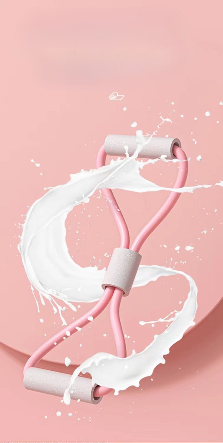 Fascia per yoga a forma di 8, corda di resistenza a forma di 8, dispositivo di stretching per la bellezza, per uso domestico, per modellare la schiena snella._voghion.com