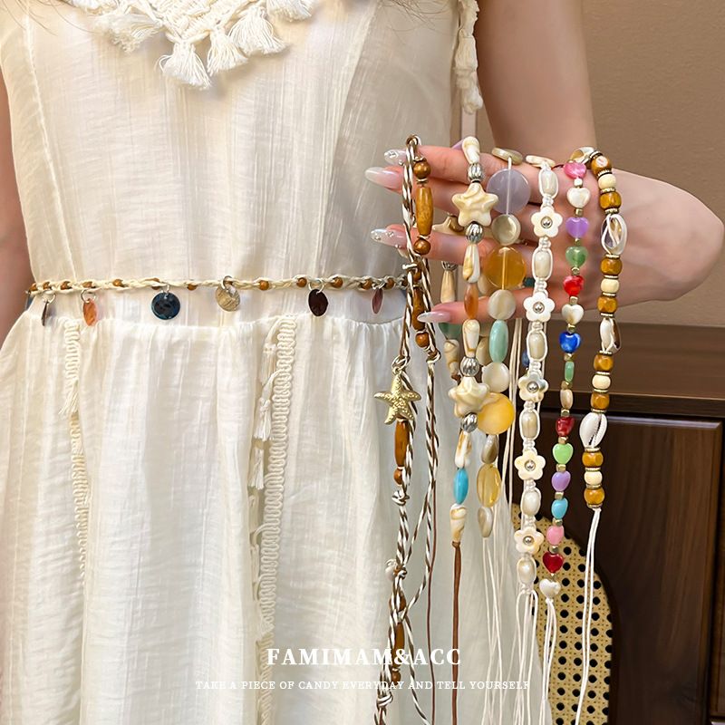 Bohemian Bunte Handgewebte Kette Für Frauen Ethnischen Stil Gürtel 2025 Neue High-end-Kleid Taille Seil_voghion.com