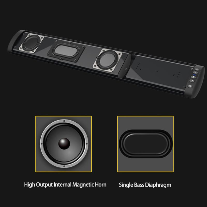 Xinweiqing Bluetooth 5.0 Wireless TV Soundbar Home Theater Soundbar a parete Altoparlante_voghion.com