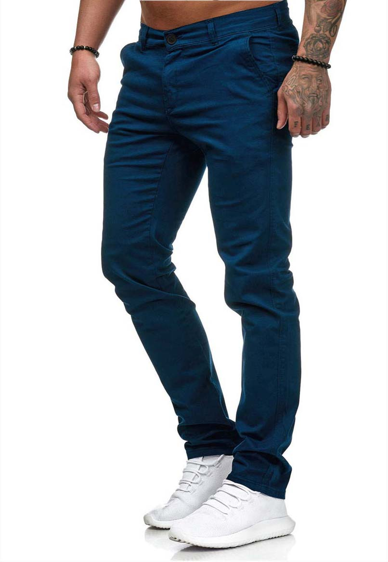 Pure Color Men's Casual Trousers Slim Fit Pants For Men Cargo Pants Clothing Style Long Trousers And Versatile 2023 Pant_voghion.com