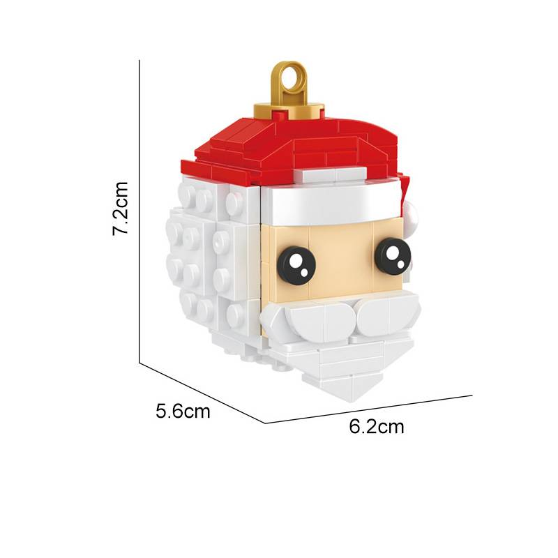 8PCS Winter Village Christmas Stocking Gift Santa Claus Elk Snowman Mini Ornament Building Blocks Bricks Toys _voghion.com