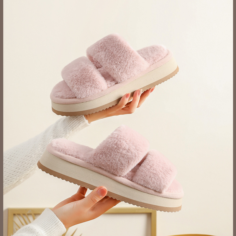 Pantofole di cotone autunnali e invernali da donna, per interni ed esterni, per la casa, silenziose, in peluche, antiscivolo, soffici_voghion.com