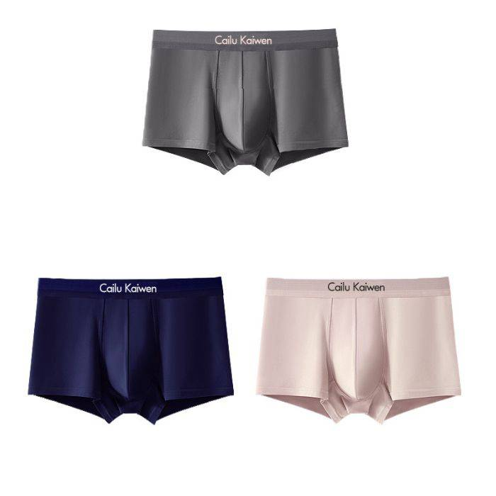 4PCS Boksarice velike velikosti brezšivne bombažne moške boksarice poletne tanke hlače velikosti L-4XL_voghion.com