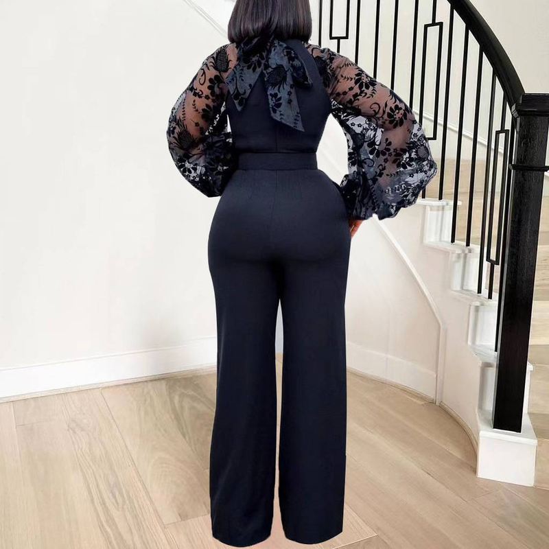 Mesh Jumpsuit Women White Overalls Party Lace Rompers New In Bodysuit One Piece Long Sleeve Summer Long Pants Y2k Spring Work_voghion.com