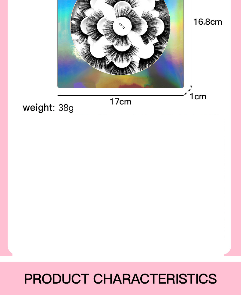 False Eyelashes Natural 3D Three Dimensional Multi Layer Thick Curled False Eyelashes 7 Pairs Of Simulation Long Eyelashes_voghion.com