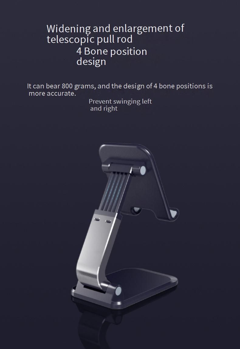 Adjustable Foldable Phone & Tablet Stand With Heavy Base - 360° Rotation, Multi-Angle Viewing, Stable Holder For Live Streaming, Video Calls_voghion.com