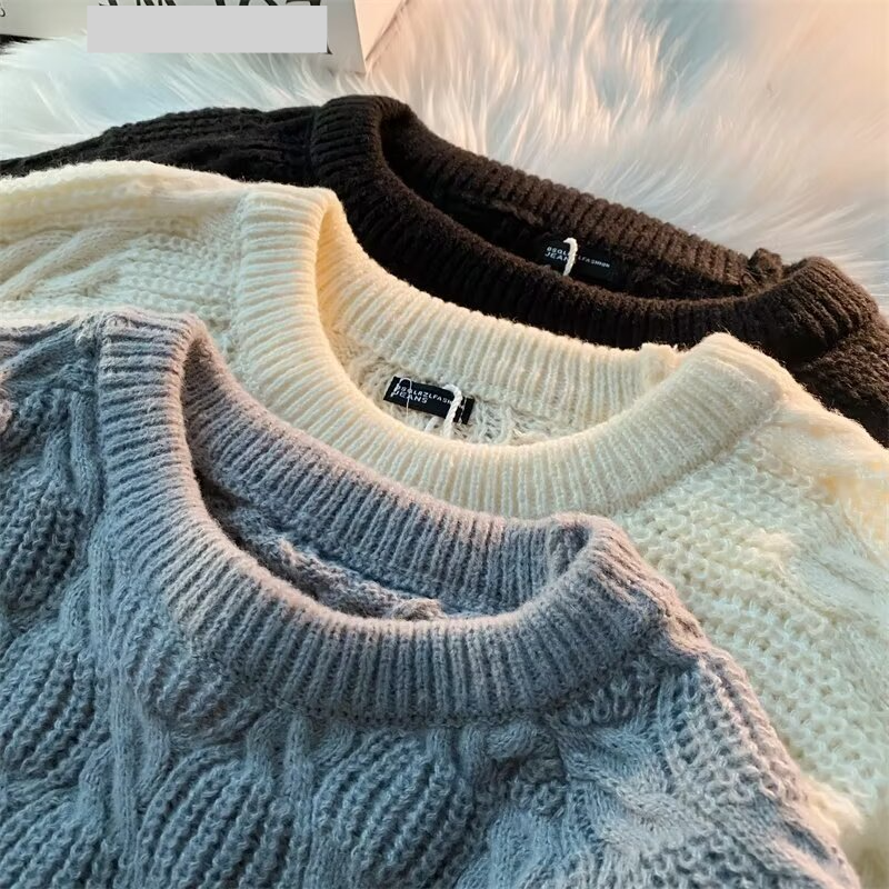 Herren-Strickpullover im Sommerurlaubsstil mit kurzen Ärmeln und Rundhalsausschnitt – lässige Strandkleidung mit Farbblockdesign für Männer und Frauen_voghion.com