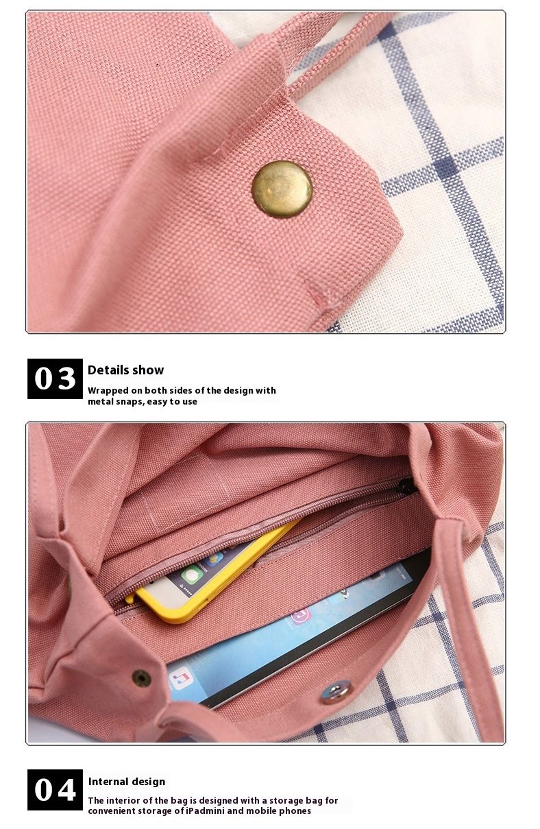 Sac en toile minimaliste de l'Académie artistique de mode Andralyn Sac en tissu de grande capacité Sac à bandoulière à main pour femme Sac de shopping_voghion.com