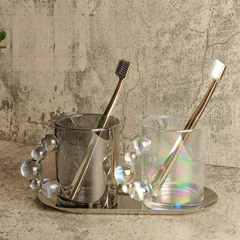 ACZT Menu Glass Mouthwash Set – Scandinavian Style, Modern Bathroom Essentials_voghion.com