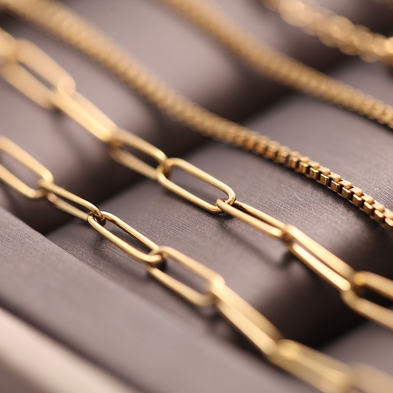 2025 New Arrivals Stainless Steel Gold Chain Necklace for Women Long Choker Men Collar Neck Lace Diy Pendant Sier Color Cord Lobster Clasp_voghion.com