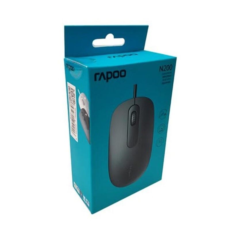 Digitex Digitex Genuine Rapoo N200 Wired USB Optical Mouse Office Use, All-in-One For Laptop And Desktop, Computer Accessories_voghion.com