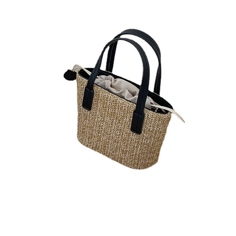 Einzigartige Designer-Handtasche aus Stroh für Damen 2023 Neue Sommer-Strandmode Gewebte Umhängetasche_voghion.com