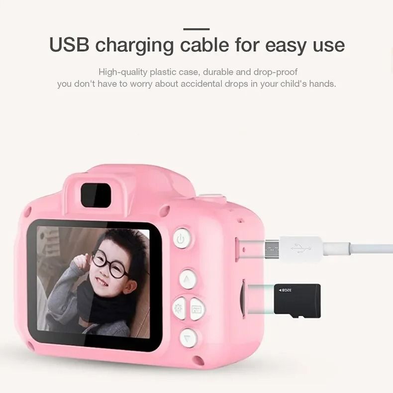 Mini otroška kamera X2 Digitalna vintage kamera Izobraževalne igrače Otroška projekcijska video kamera Igrača za fotografiranje na prostem 32 GB_voghion.com