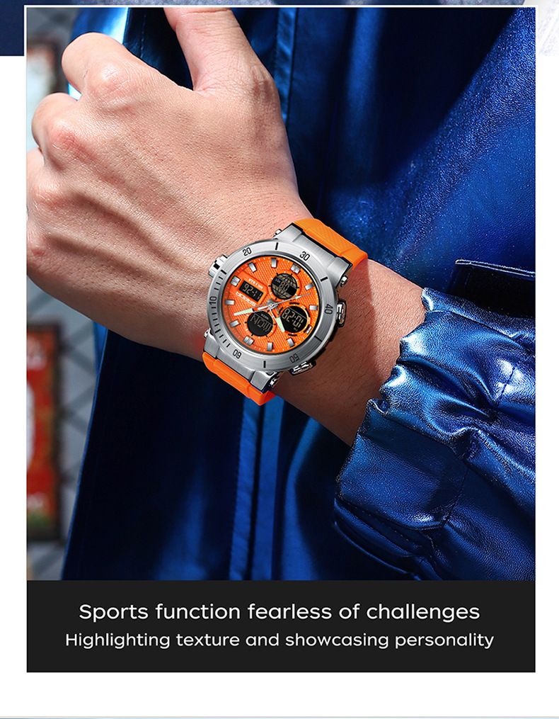 Men's And Women's Sport Digital Watch With Analog Display, Waterproof, Luminous, Multi-Function For Outdoor Activities, Students, And Daily Wear_voghion.com