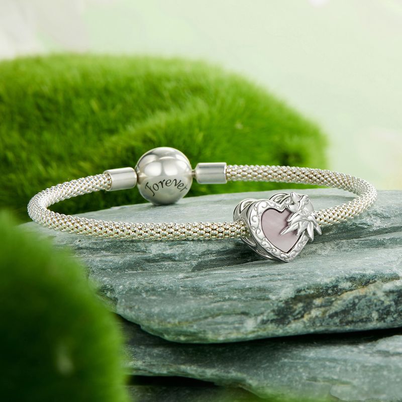 Breloque elfe fleur en argent sterling, SCC3057_voghion.com