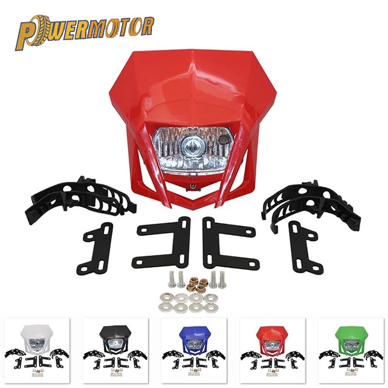 Universal Motorrad Scheinwerfer Scheinwerfer Verkleidung Farol De Milha Para Moto Fit Für HONDA XR CRF 150 230 250 450 Dirt Bike_voghion.com