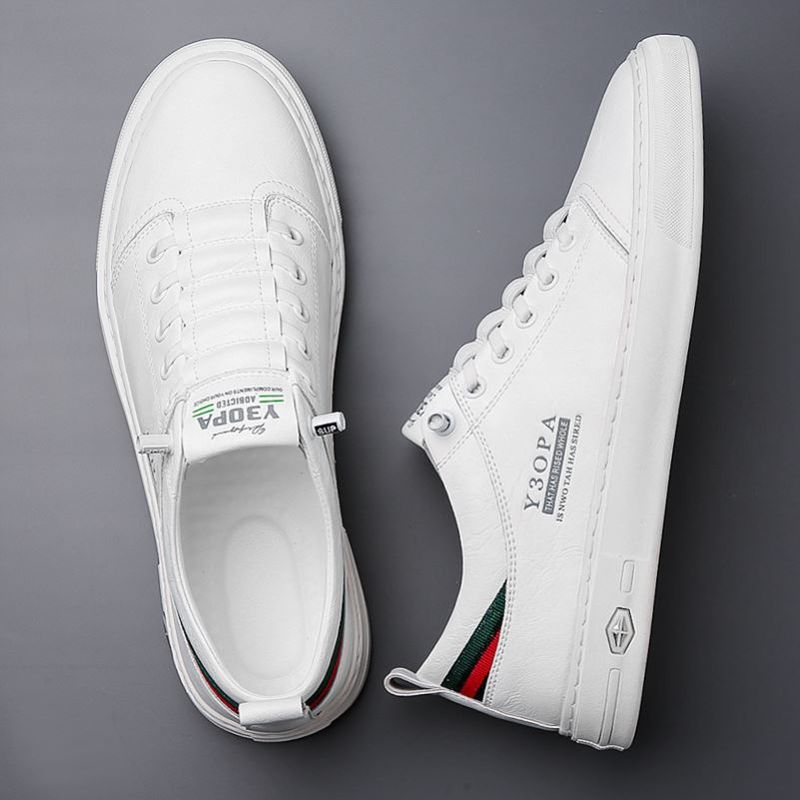 Euro Step Clearance 2025 Primavera Nuova Moda Uomo Sneakers in Vera Pelle con Suola Morbida e Scarpe Casual_voghion.com