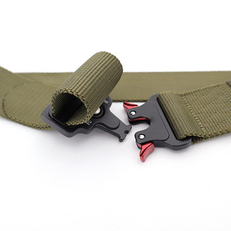 Men's 50mm Tactical Belt Army Combat Training Strap Metal Quick Release Alloy Wear-resistant Buckle_voghion.com