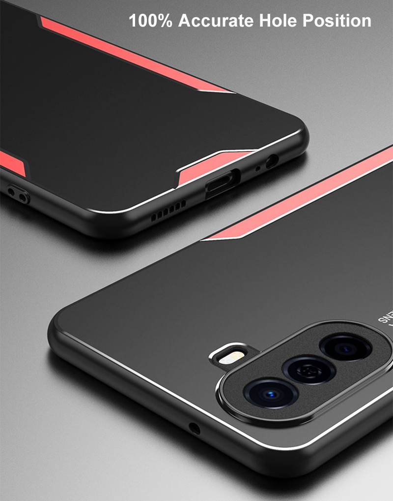 Custodia in metallo di alluminio per Huawei Nova Y70 Plus Y60 Custodia protettiva per cover posteriore rigida in silicone opaco per Honor Play Pla_voghion.com