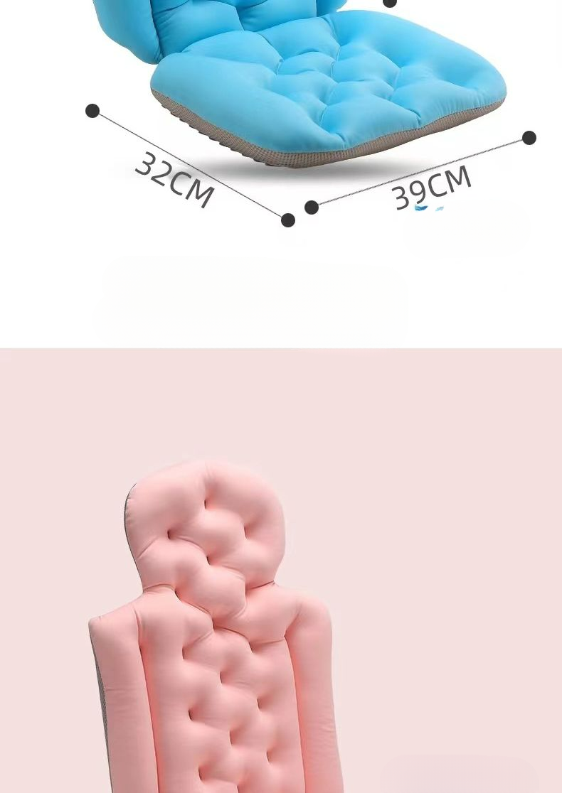 Bathtub Pillow Non-Slip Mat Suction Cup Backrest Adult Bath Seat Cushion_voghion.com