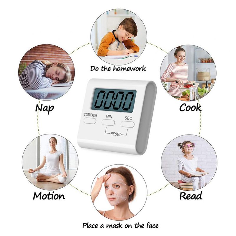 Digitaler Küchentimer Kochtimer zum Kochen Backen Sport Spiele Büro Küchengeräte Gadgets Küchentimer_voghion.com