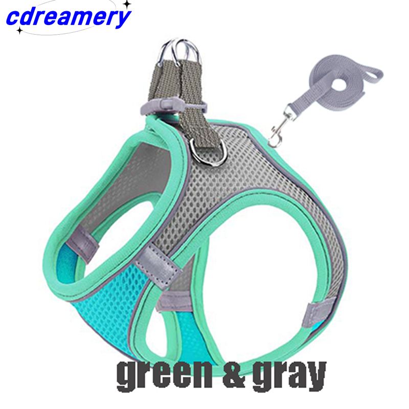 Reflective Pet Harness Dogs Strap With Leash Adjustable Harness Vest Breathable Collars For Chihuahua Small Large Dogs_voghion.com