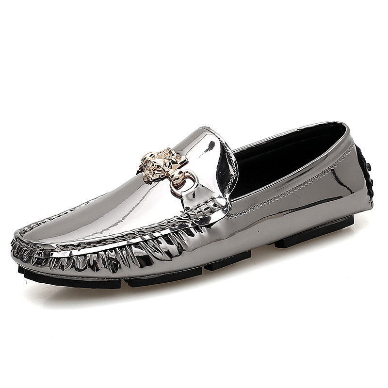 Fagiolo dal viso luminoso taglie forti 38-48 parrucchiere casual in pelle moda giovanile che guida scarpe da uomo pigre_voghion.com