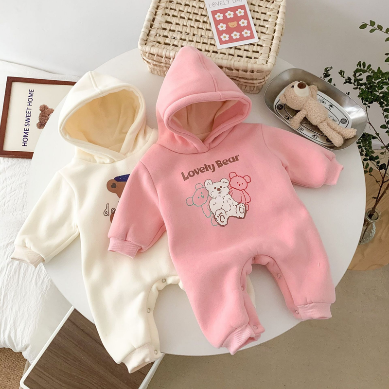 Babykleidung, Babykleidung, Winterkleidung für Jungen und Mädchen, Baby-Vollmondkleidung, Krabbelanzug plus warmer Kaschmiranzug für Neugeborene, Einteiler, Flut_voghion.com
