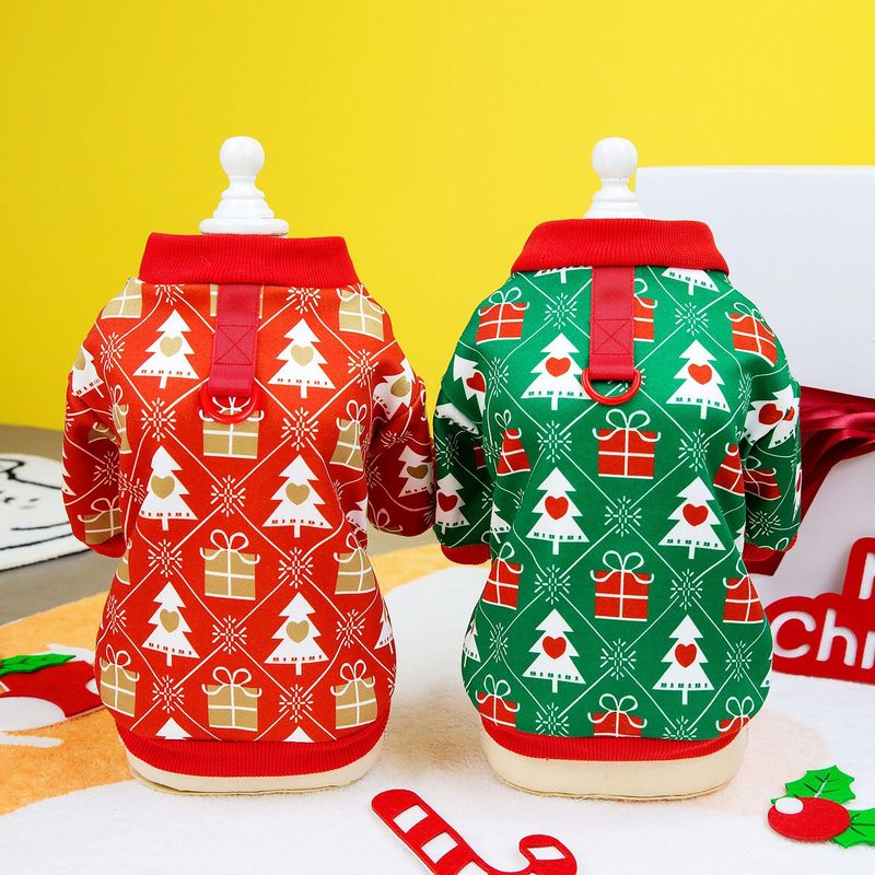 Ano Novo Cachorro Gato Inverno Roupas para animais de estimação 23 Moletom com capuz de Natal_voghion.com