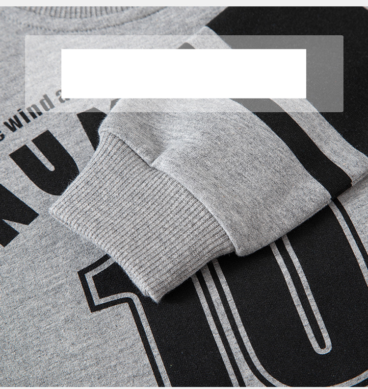 Sudadera con capucha para bebé de otoño/invierno con dibujos animados para niños, jersey de algodón con alfabeto para niño_voghion.com