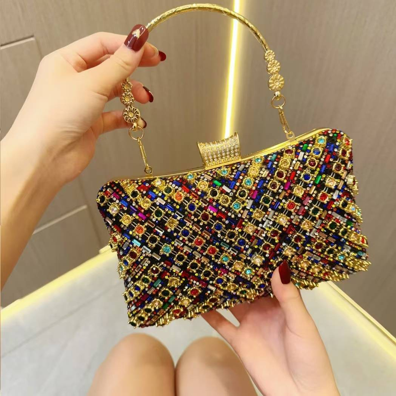 Nieuwe stijl damestas met strass, trouwtas, trouwtas, verjaardagsfeestje avondtas, diamanten cross-body dinertas_voghion.com